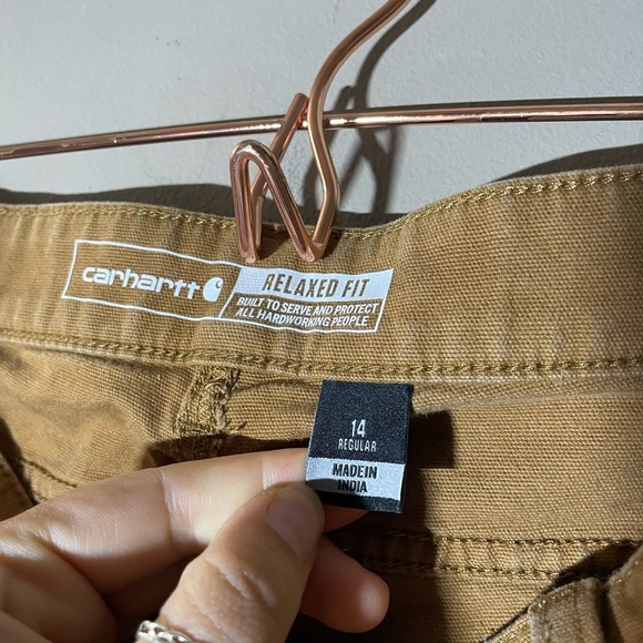 Carhartt Women's Work Pants Rugged Flex Relaxed Fit Brown Size 14 - Picture 2 of 5